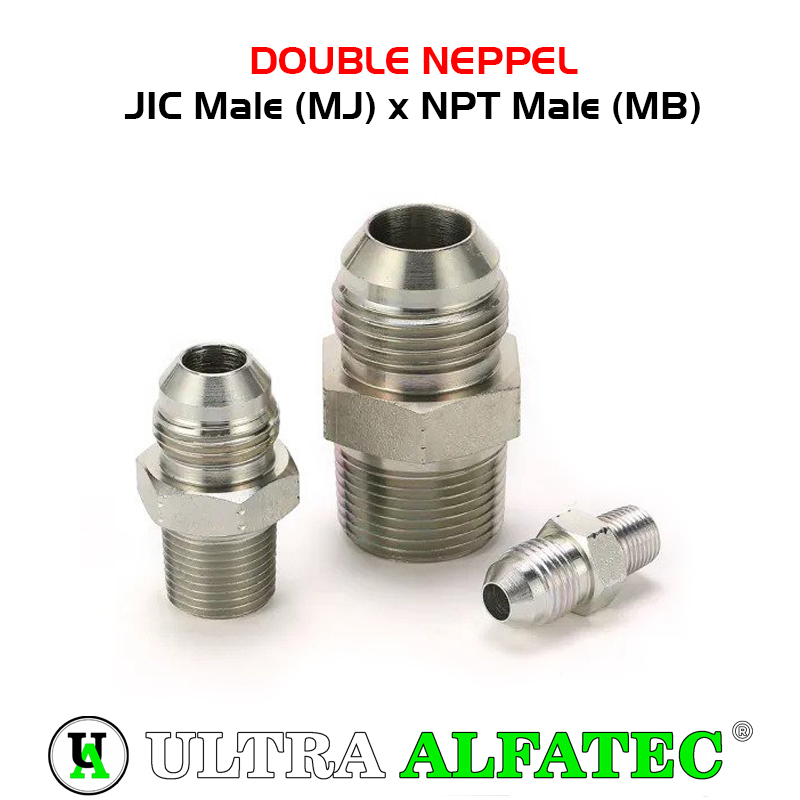 Double Nepel JIC Male (MJ) - NPT Male (MB)